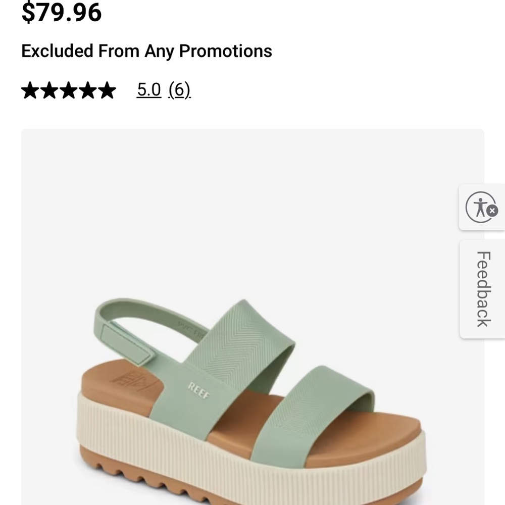 Reef Green Platform Sandals